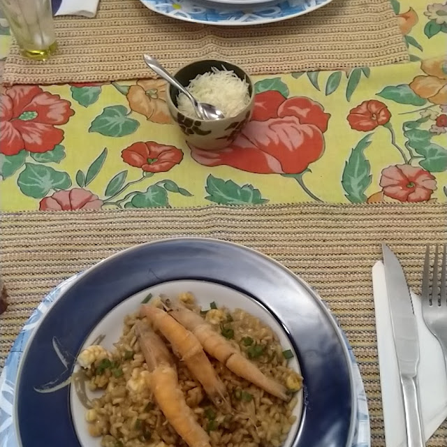 Risoto de Funghi E Risoto de Camarão