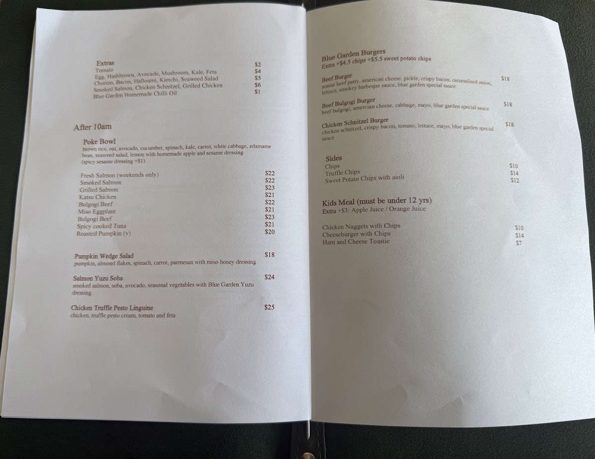 Blue Garden Cafe Ermington Menu 6