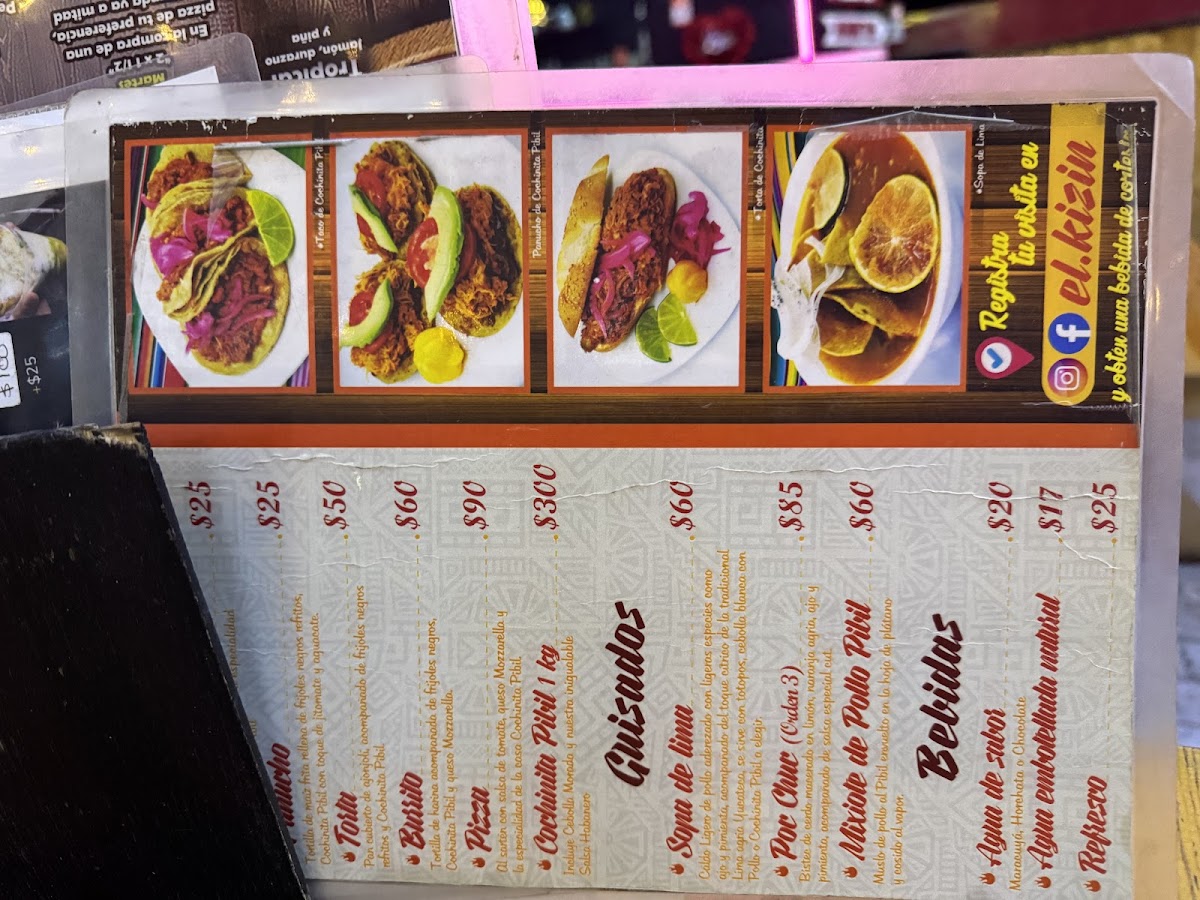 El kizin Menu 1