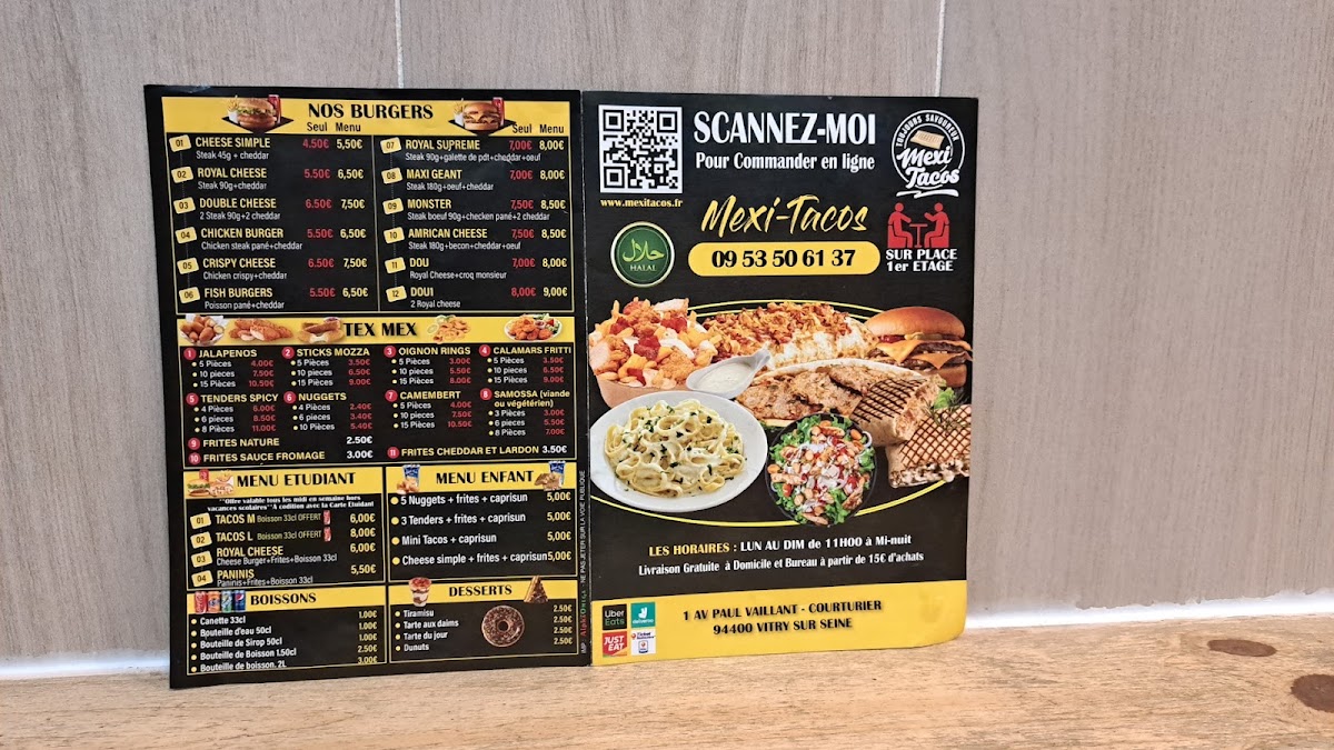 Mexi Tacos Menu 1