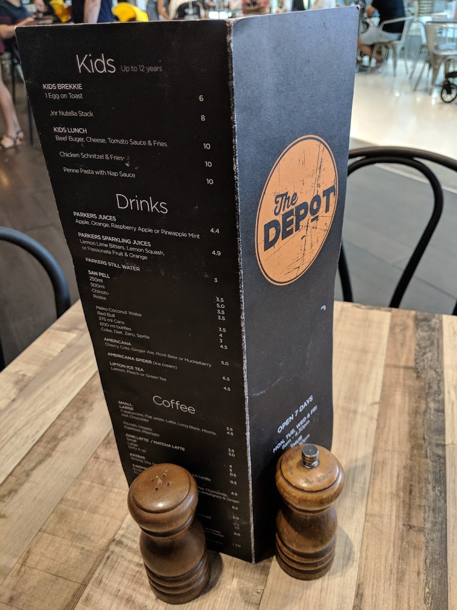 The Depot Menu 10