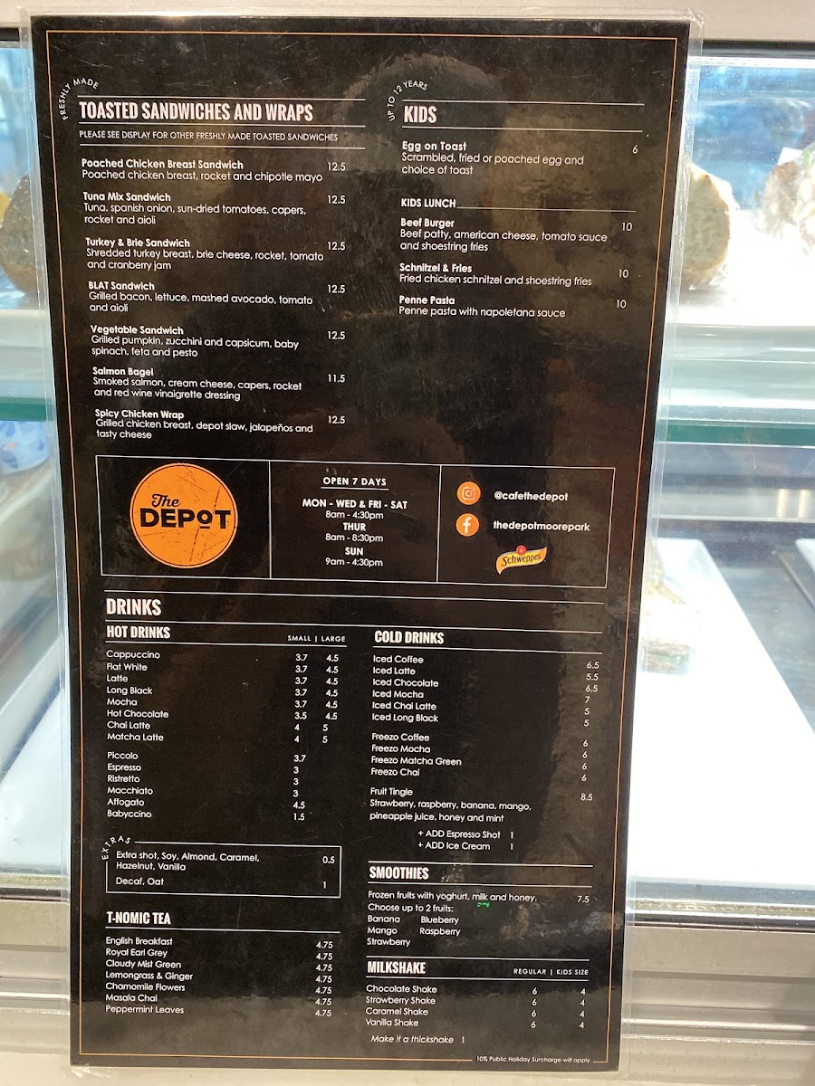 The Depot Menu 2