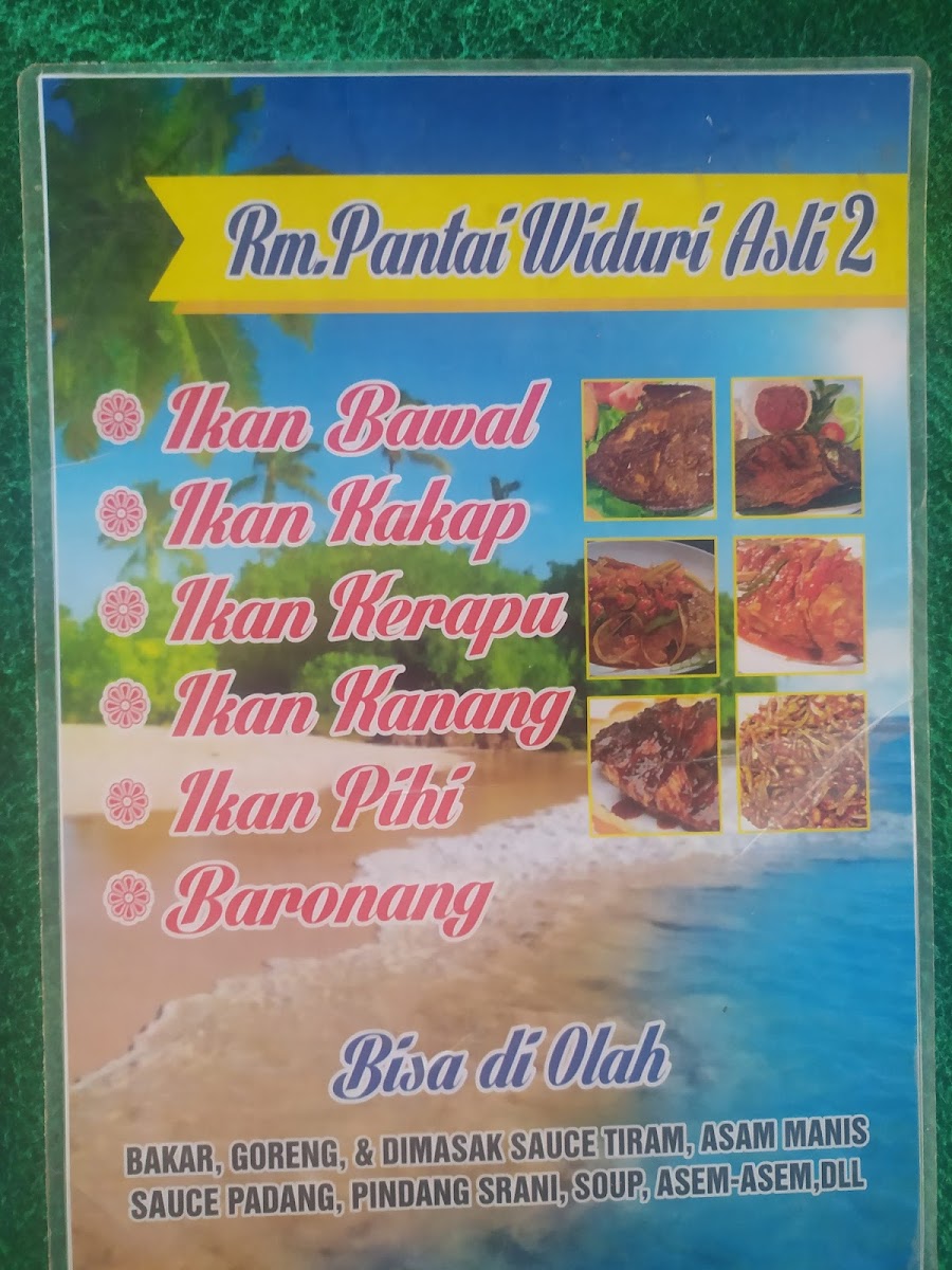 RM PANTAI WIDURI ASLI 2 (sea food) Menu 1