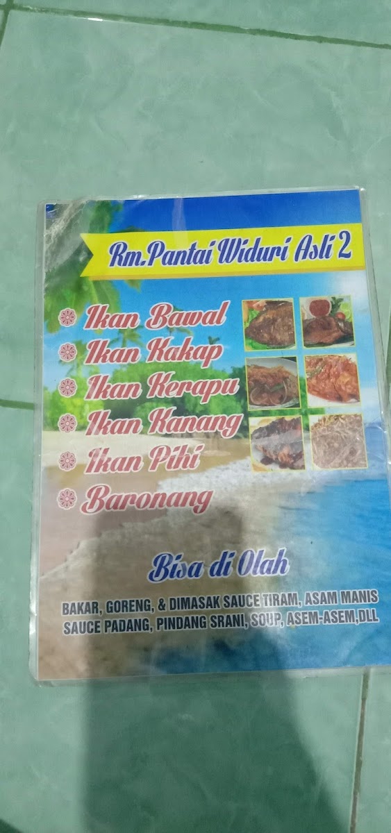 RM PANTAI WIDURI ASLI 2 (sea food) Menu 10