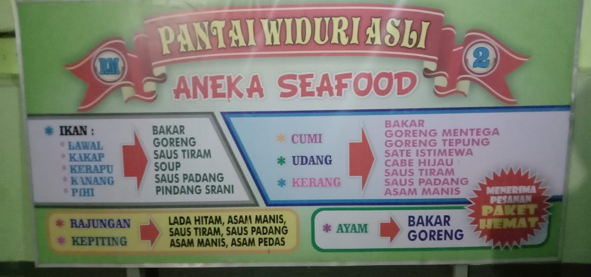 RM PANTAI WIDURI ASLI 2 (sea food) Menu 5