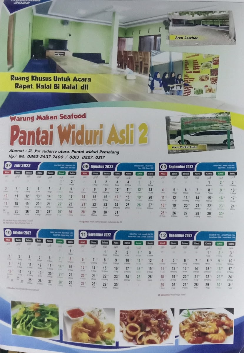 RM PANTAI WIDURI ASLI 2 (sea food) Menu 7