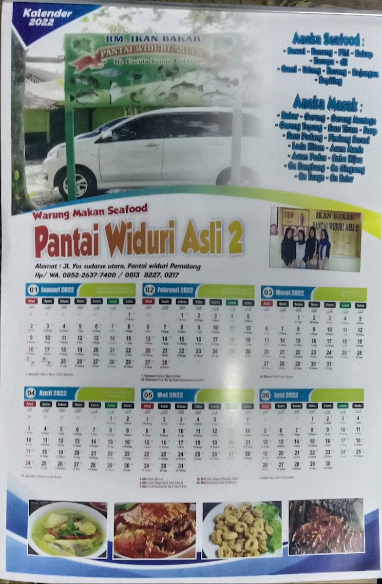 RM PANTAI WIDURI ASLI 2 (sea food) Menu 8