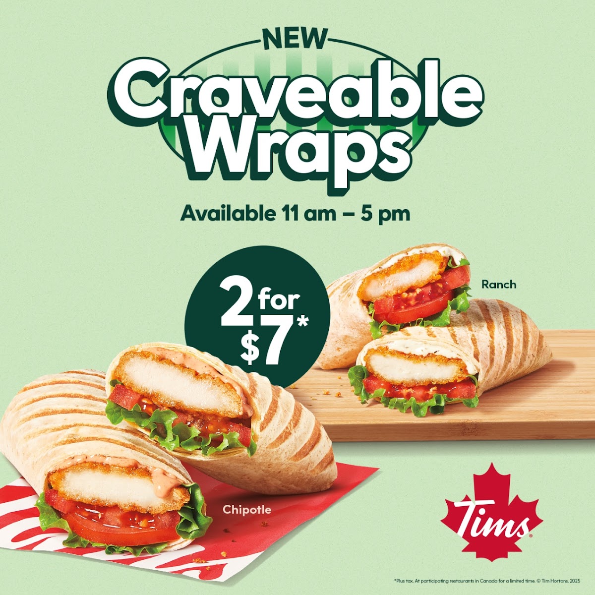 Tim Hortons Menu 1