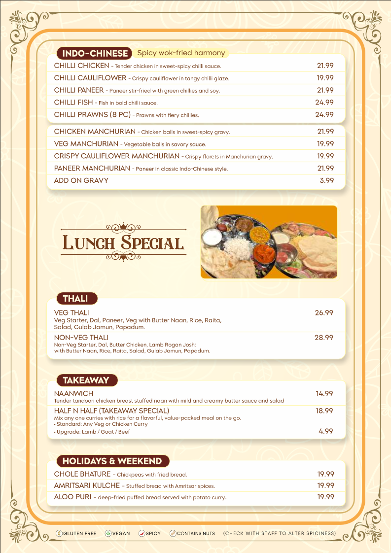 Hello India Bunbury Menu 10