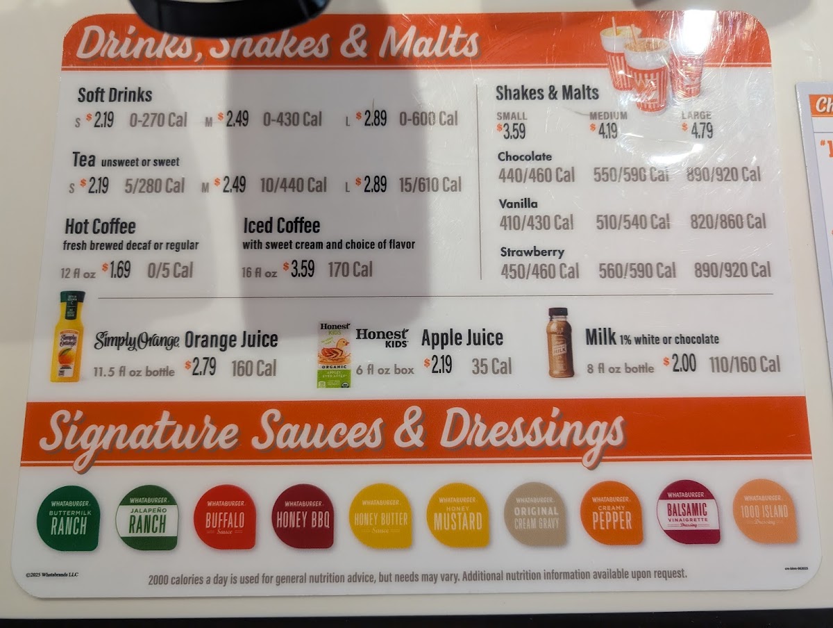 Whataburger Menu 8