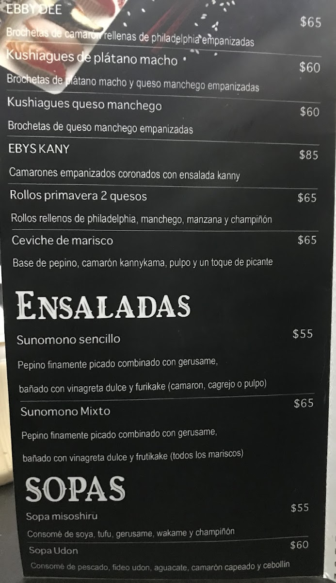 Osaka sushi Menu 6