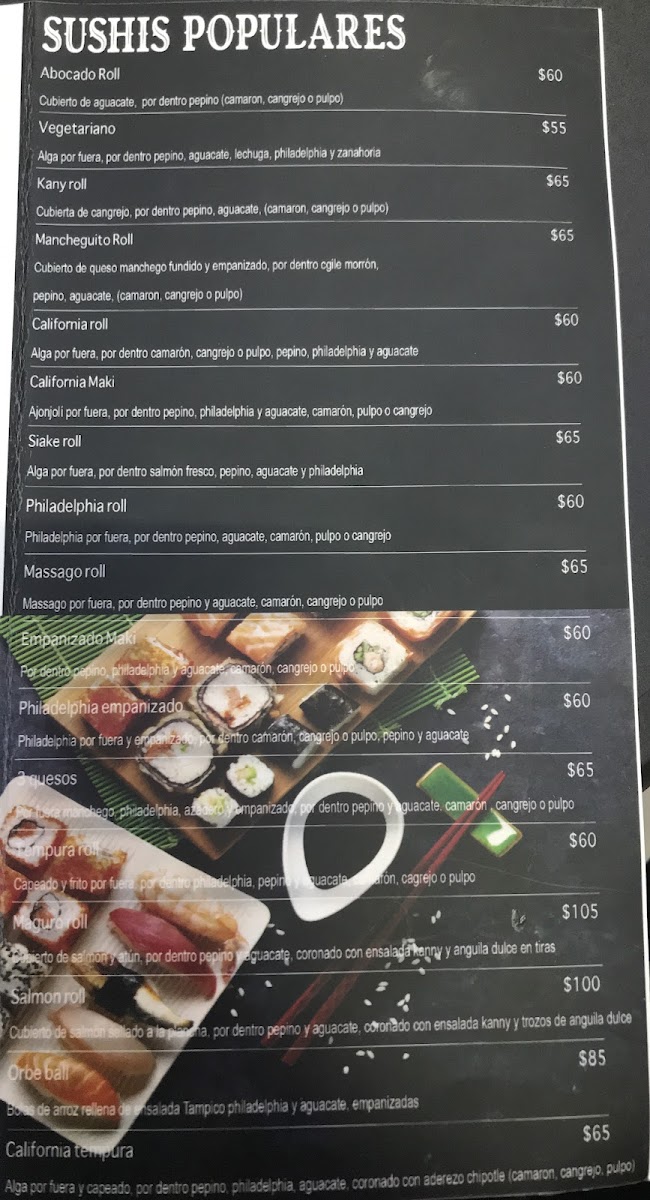 Osaka sushi Menu 7