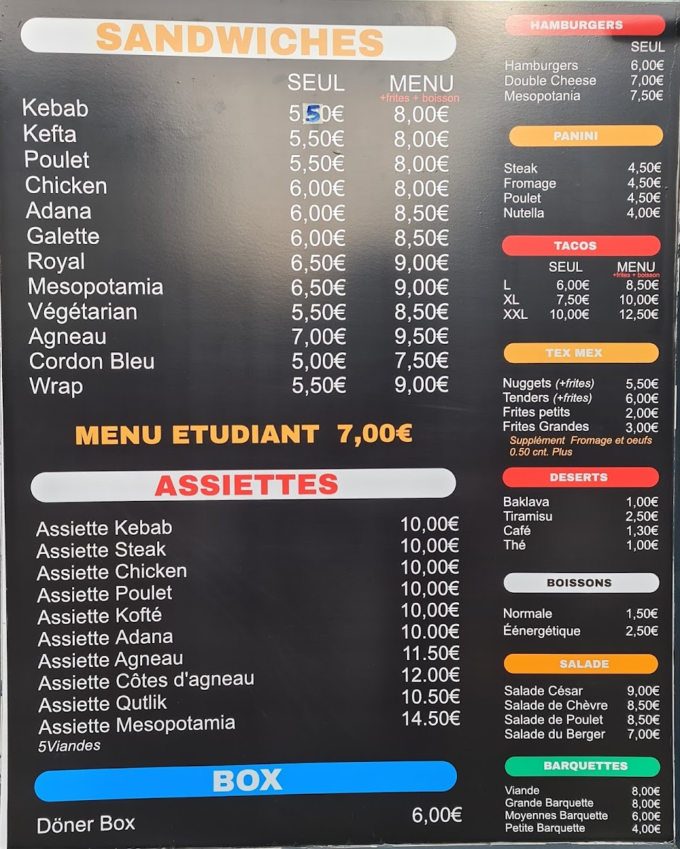 kebaberie 38 Menu 3
