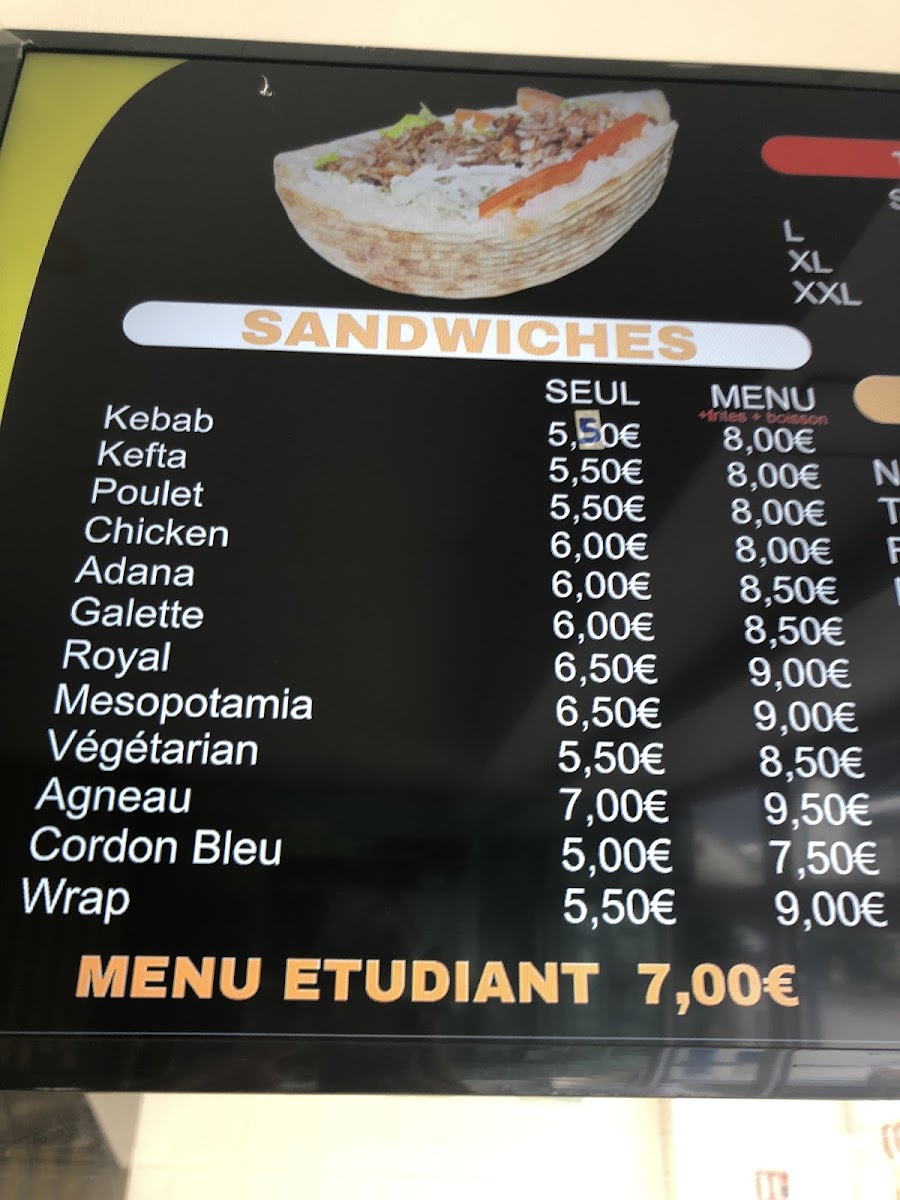 kebaberie 38 Menu 9