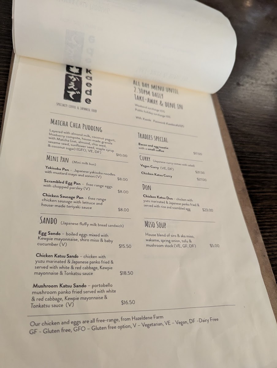 Kaede Menu 8