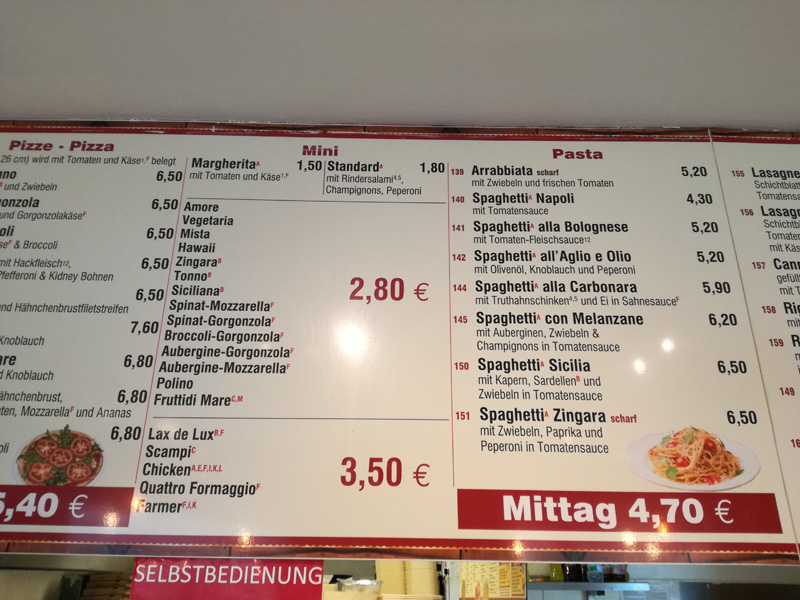 Pizzeria Piccola Musica Berlin Menu 1