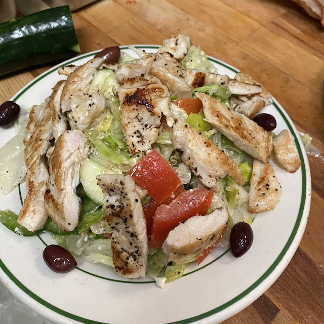 Grill Chicken over Greek Salad