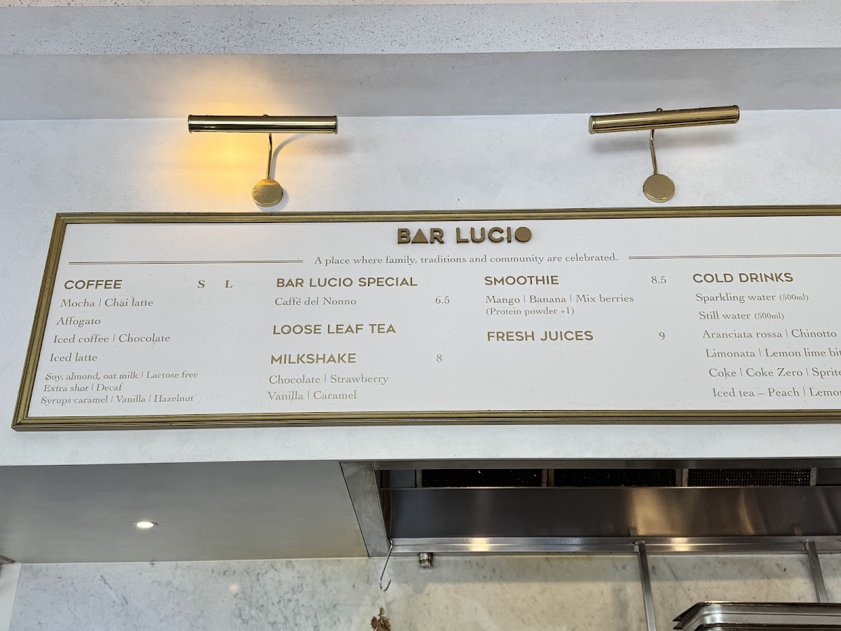 Bar Lucio Menu 1