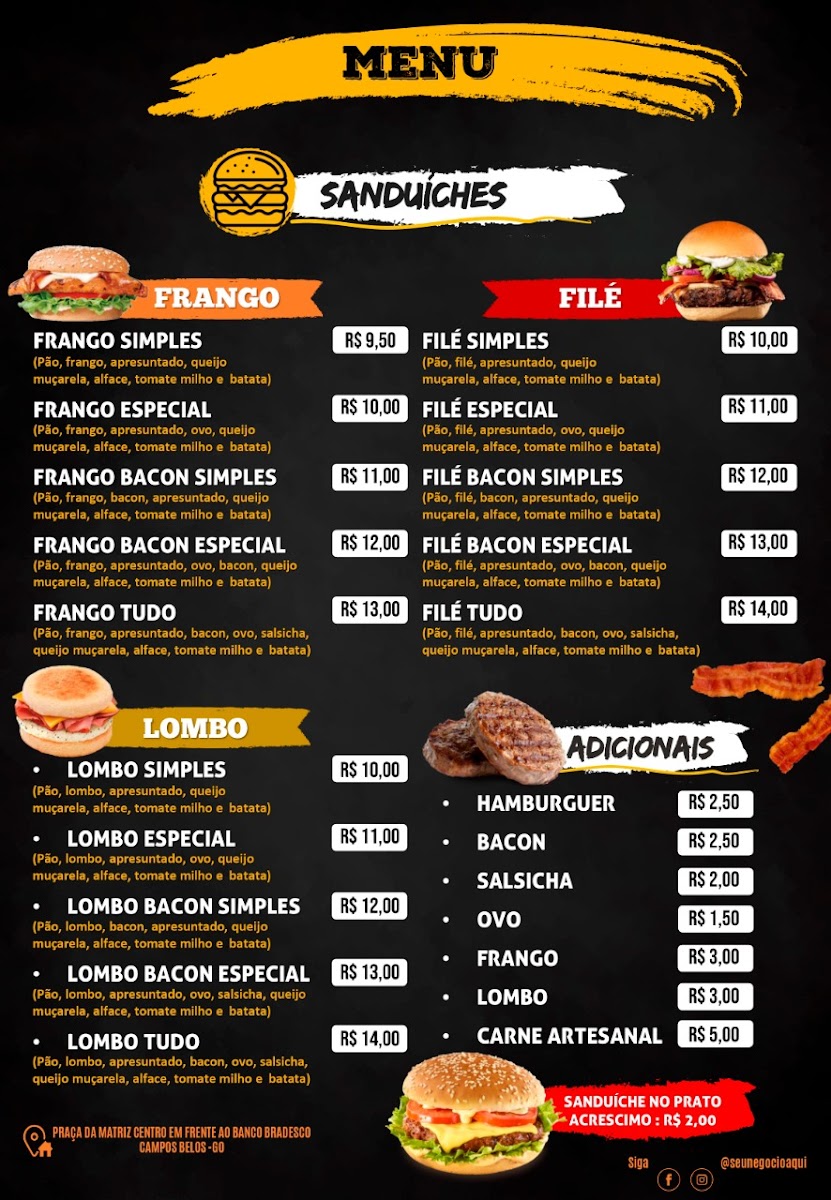 Sandubão Goiano Menu 2
