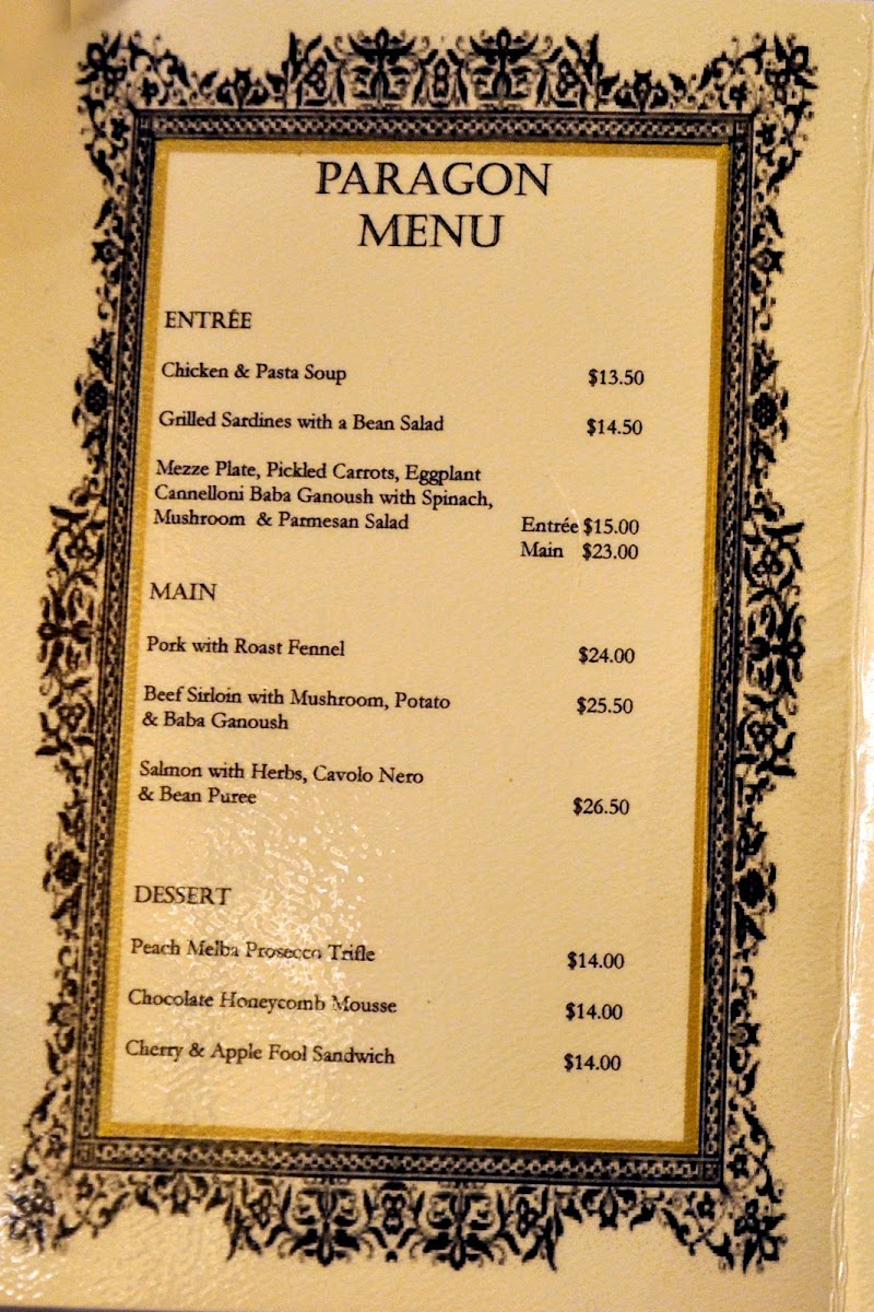 Paragon Menu 2