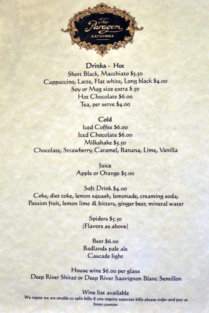 Paragon Menu 3