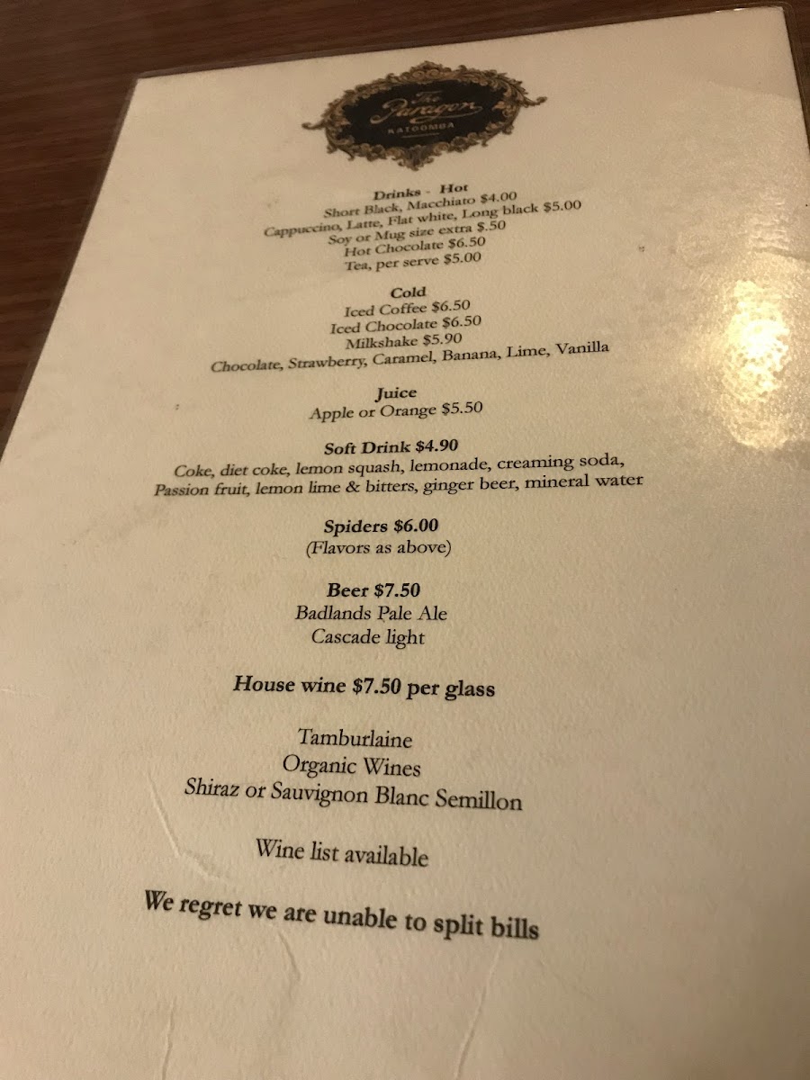 Paragon Menu 4
