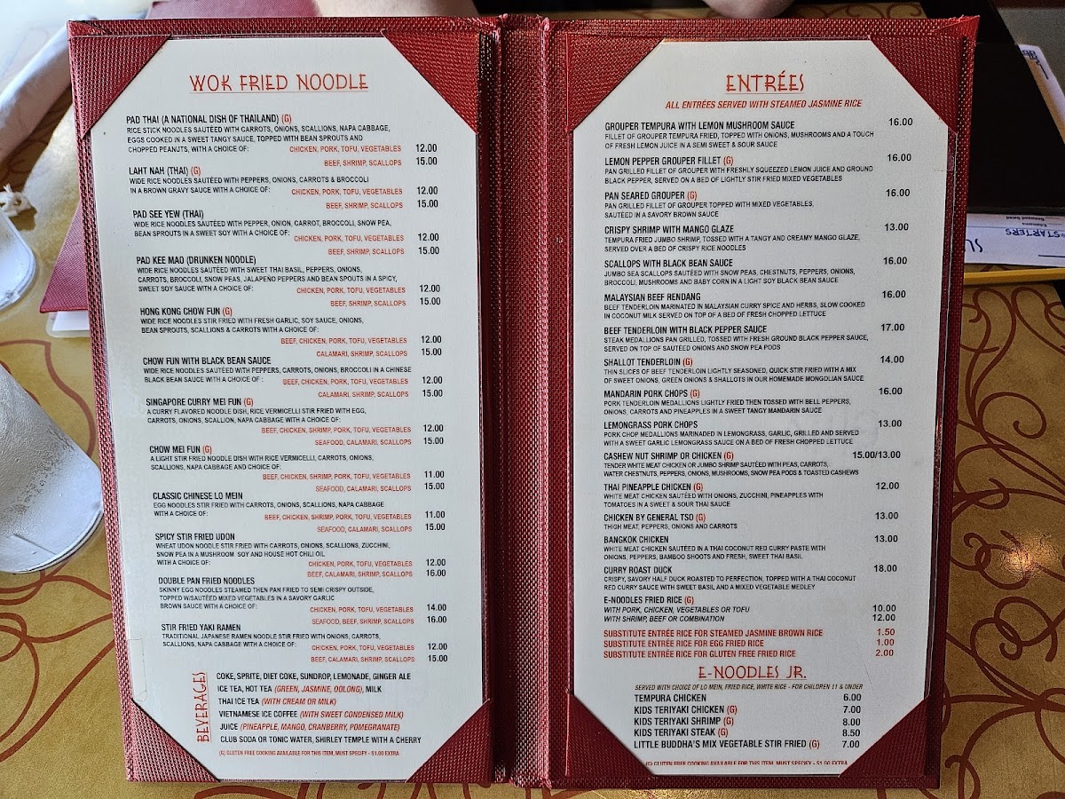 E Noodles Asian Bistro Menu 5