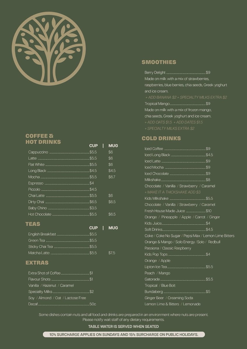Alchemy cafe and Thai Restaurant Menu 2