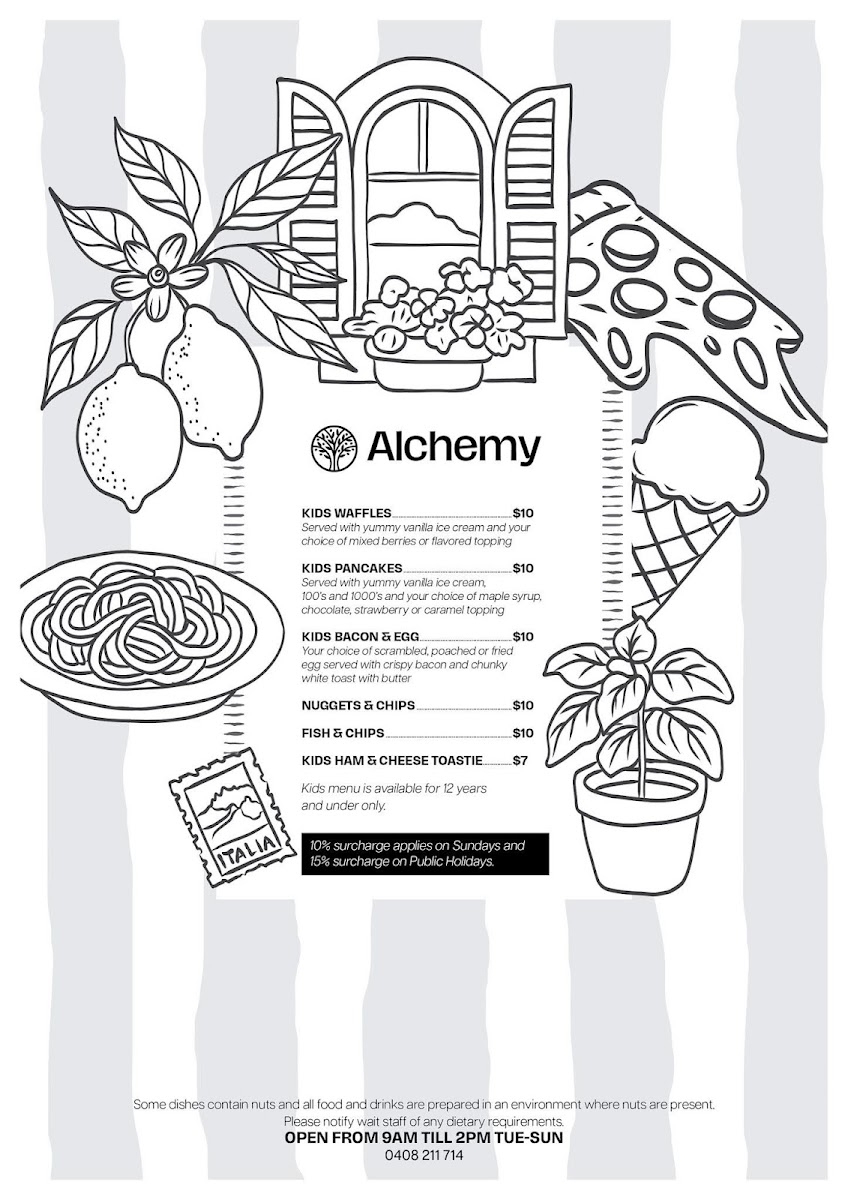 Alchemy cafe and Thai Restaurant Menu 5