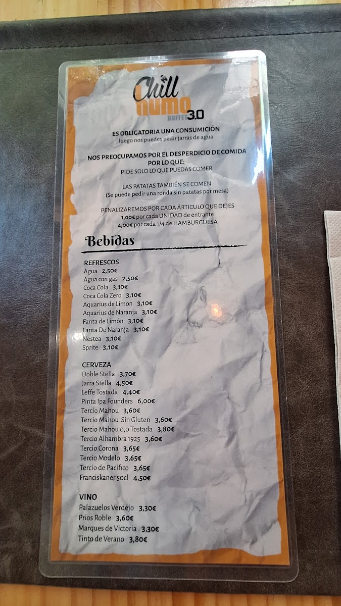 Chill Restaurante Menu 10