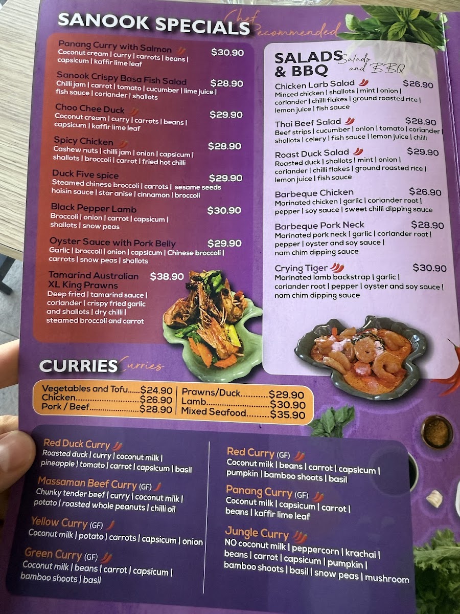Sanook Thai Restaurant Menu 2