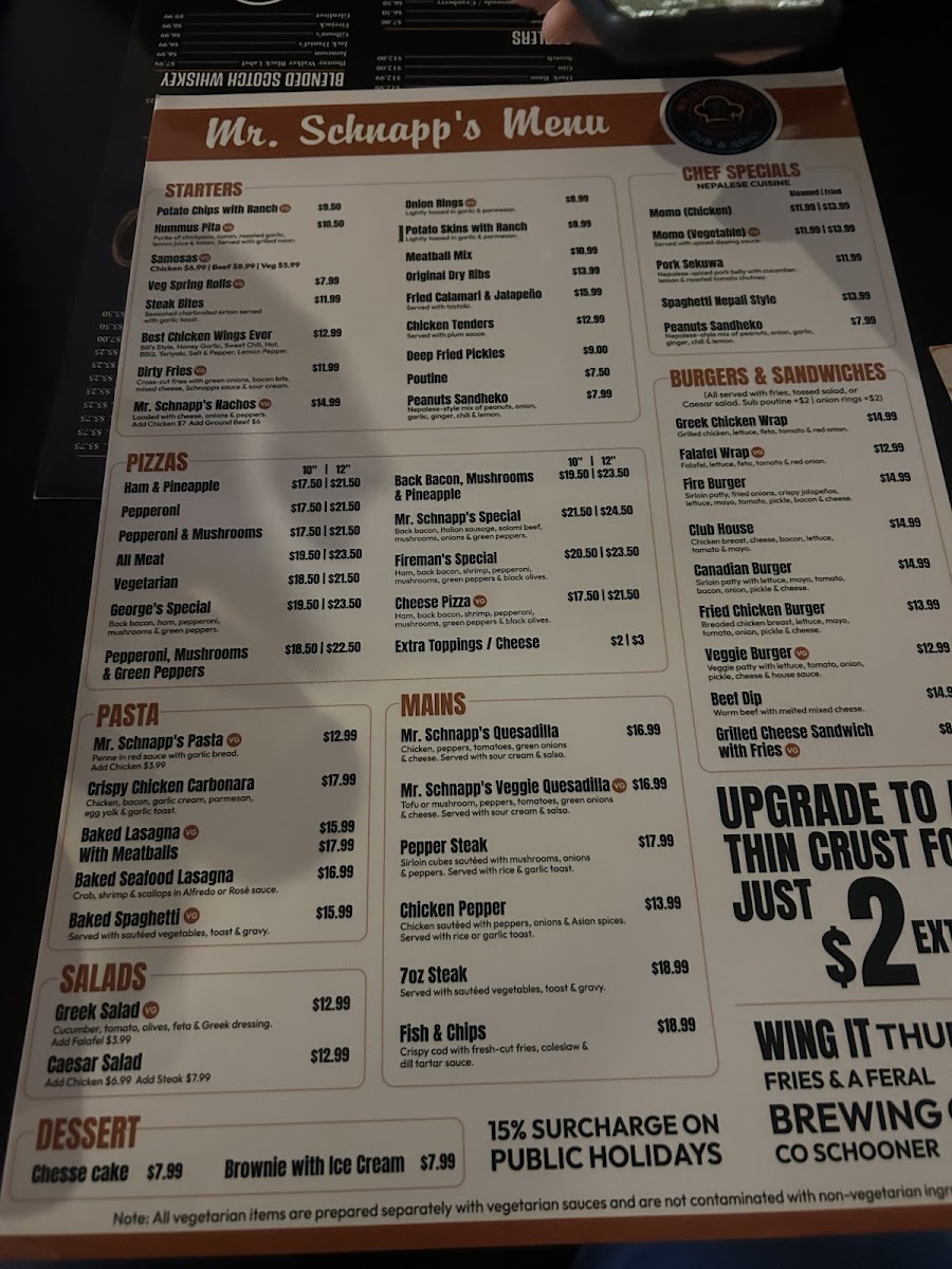 Mr. Schnapp’s Pub & Grill Menu 4