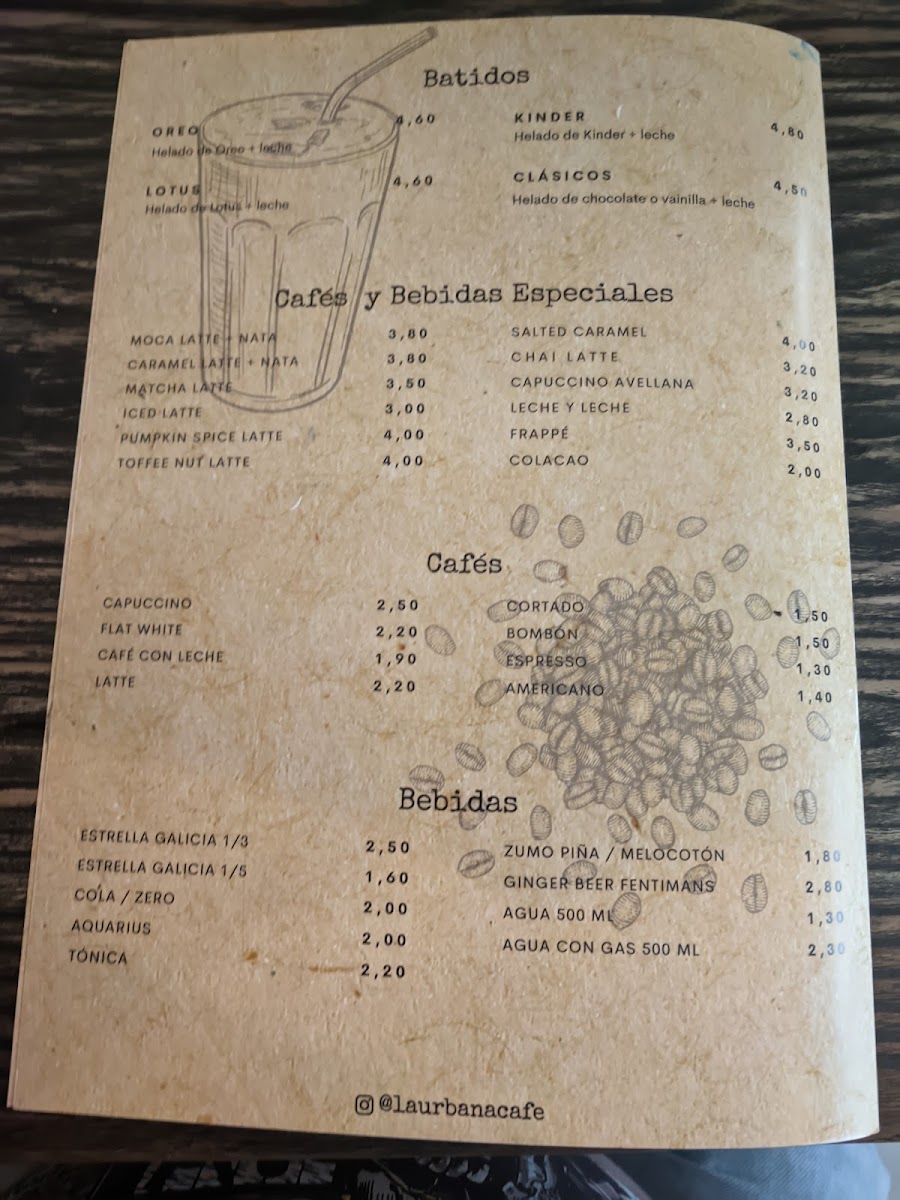 La Urbana Café Menu 3