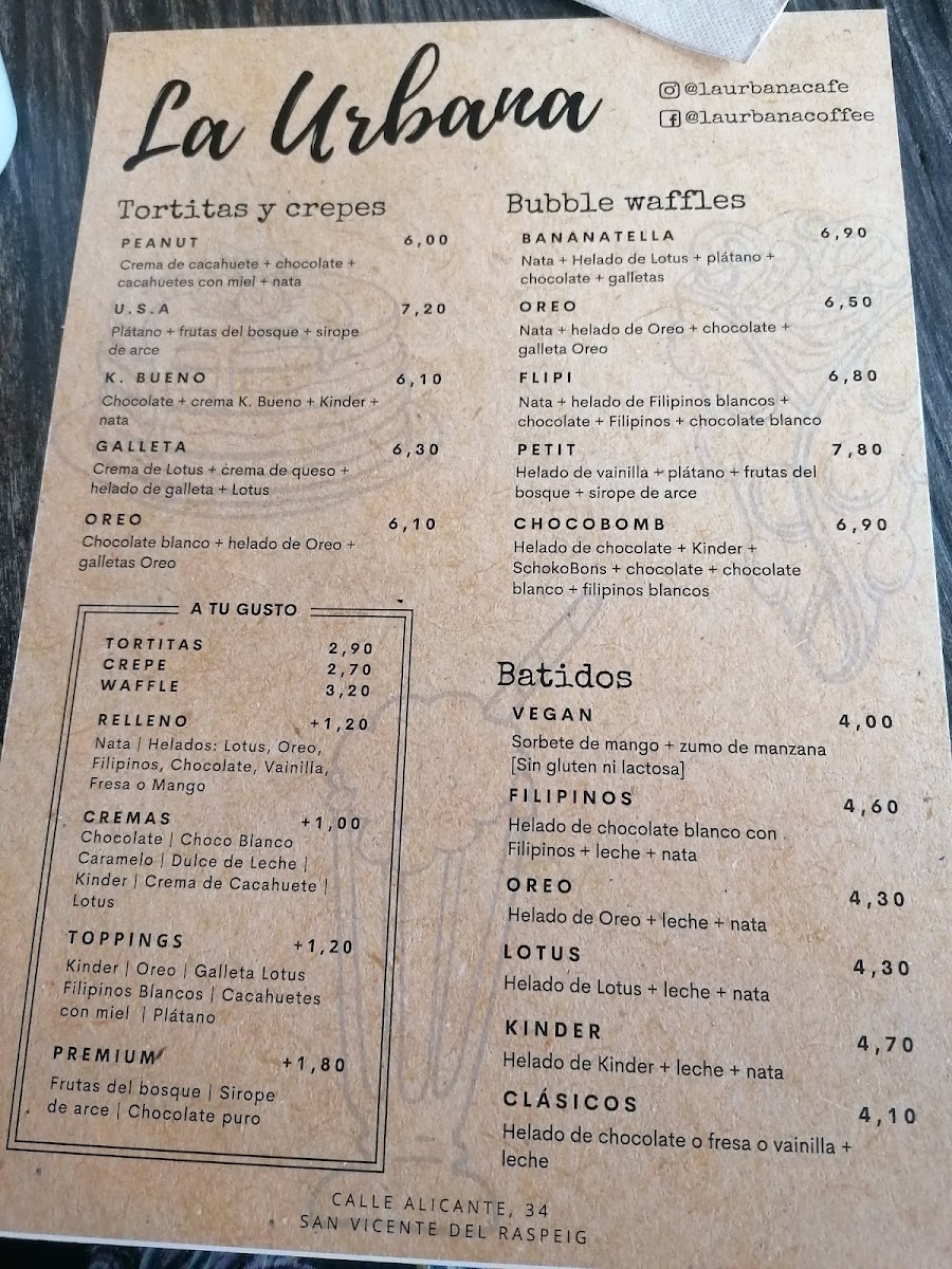 La Urbana Café Menu 5