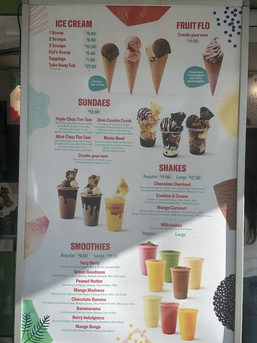 New Zealand Natural Mission Bay Menu 1