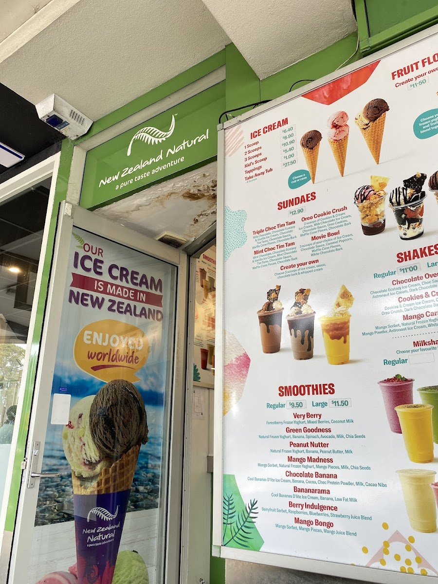 New Zealand Natural Mission Bay Menu 3