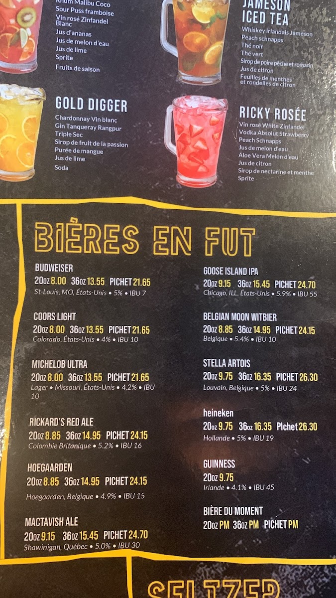 La Belle & La Boeuf - Burger Bar - Saint-Jean-sur-Richelieu Menu 3