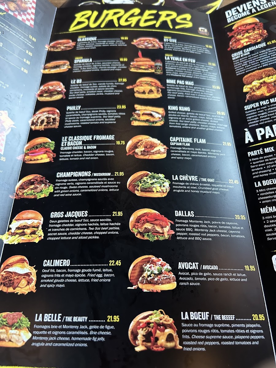 La Belle & La Boeuf - Burger Bar - Saint-Jean-sur-Richelieu Menu 6