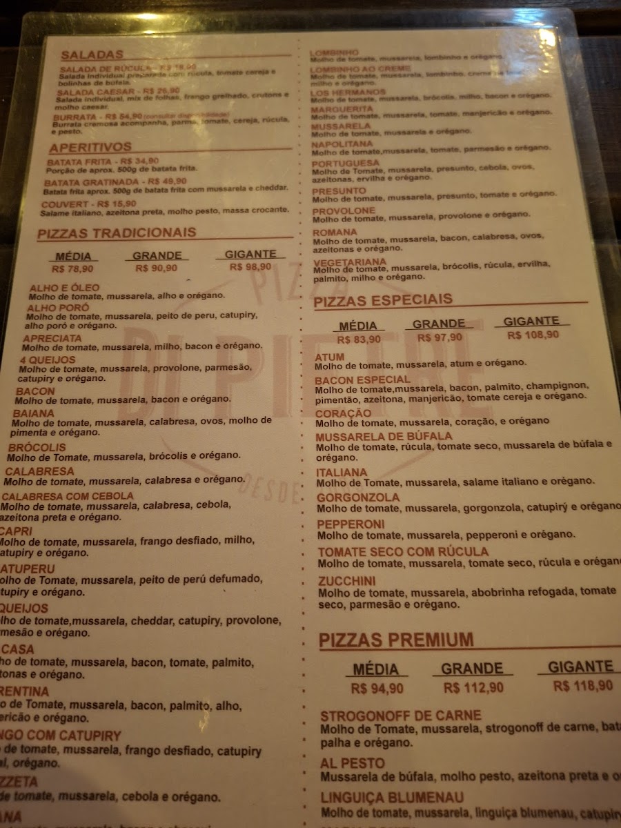 Pizza Di Pietre Menu 6