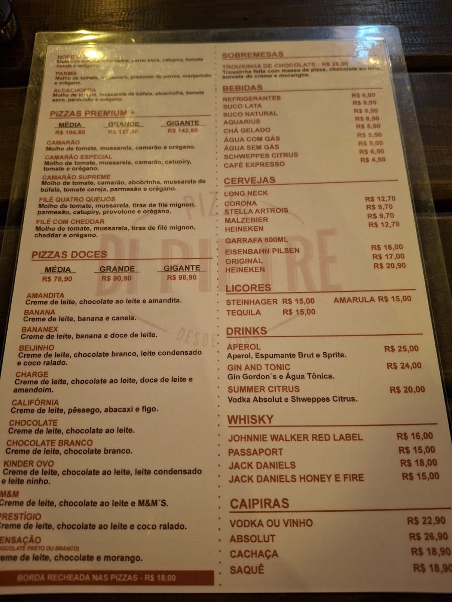 Pizza Di Pietre Menu 7