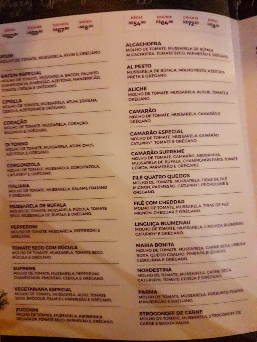Pizza Di Pietre Menu 9