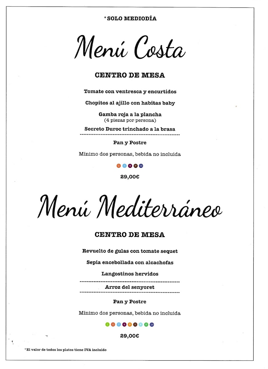 Restaurante Los Pacos Menu 1