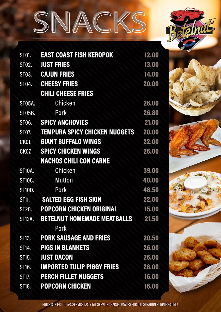 Betelnut PJ Menu 1