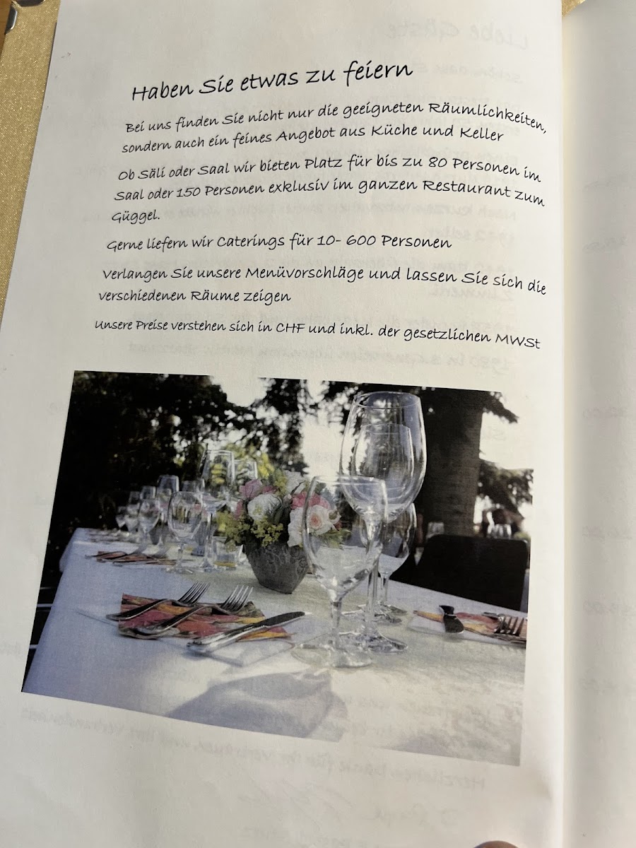 Restaurant Zum Güggel Menu 10