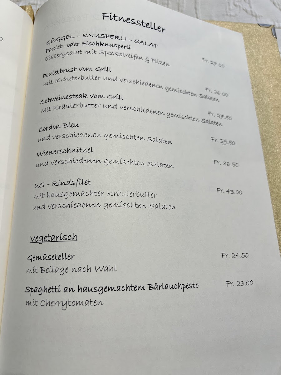 Restaurant Zum Güggel Menu 8
