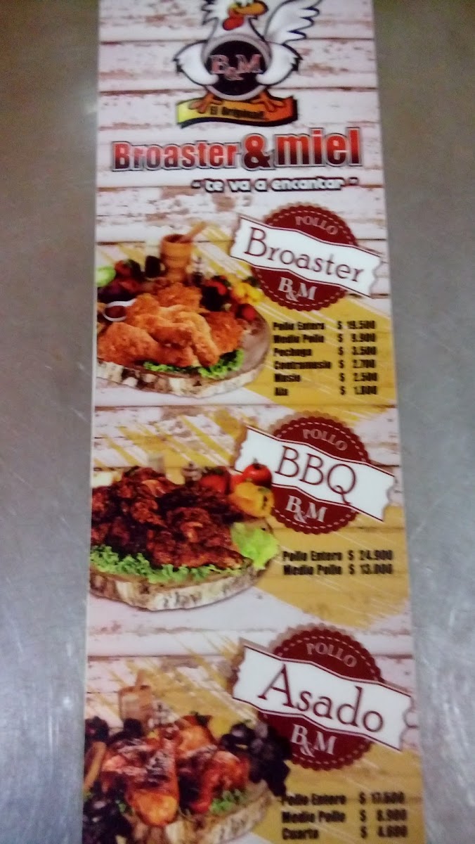 Broaster & Miel Menu 1