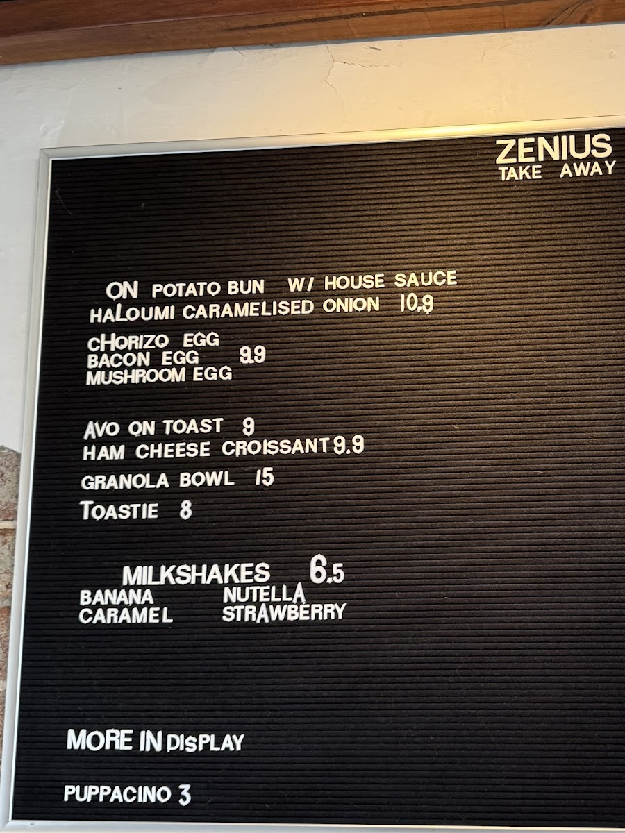 ZENIUS Menu 1