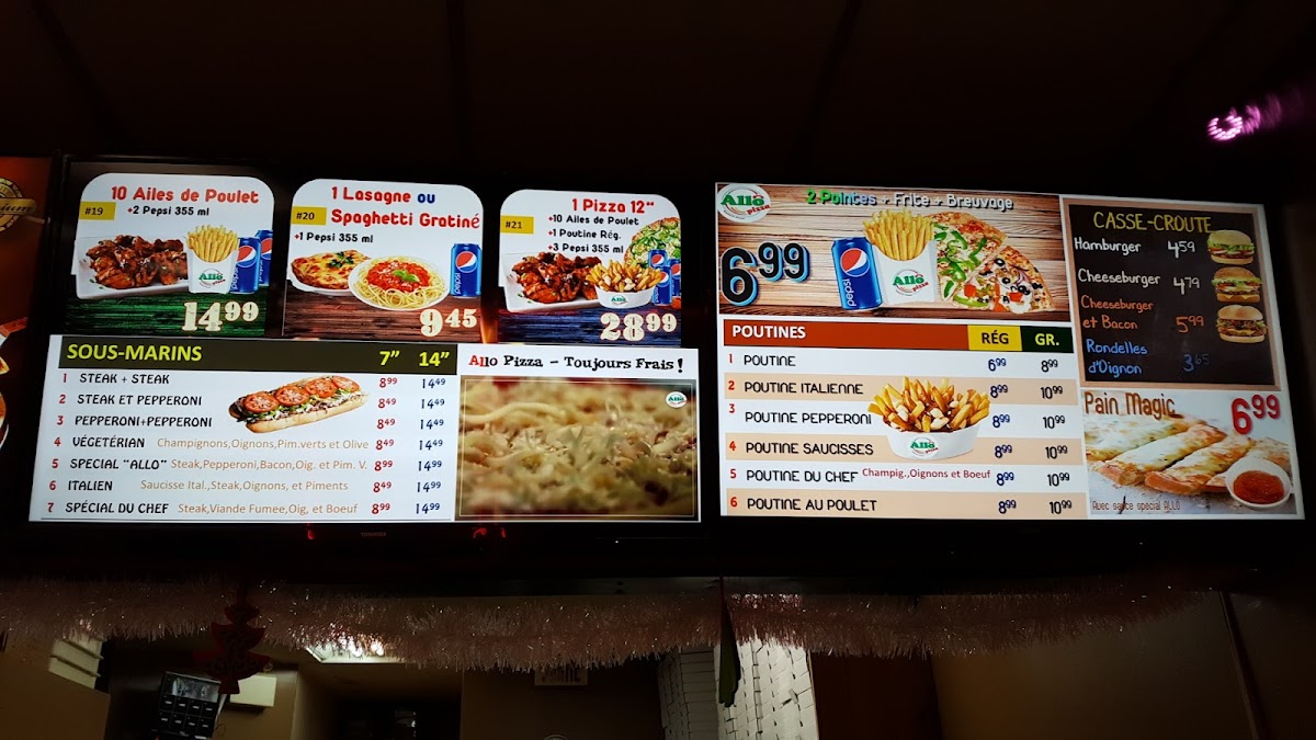 Allo Pizza Terrebonne Menu 2