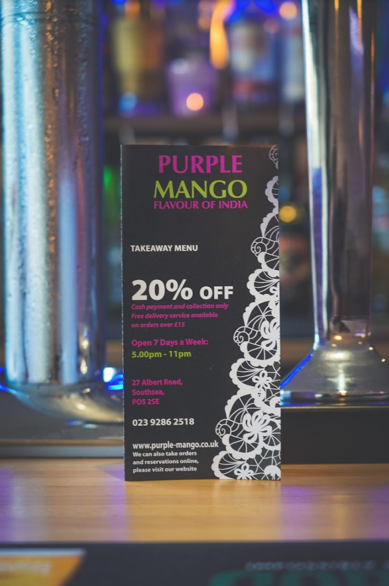 Purple Mango Menu 1