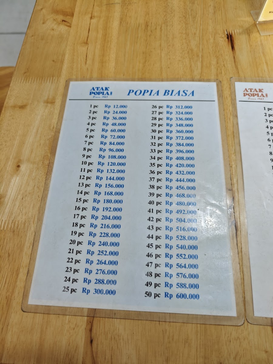 Atak Pok Pia Menu 7